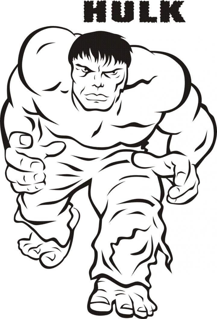 Hulk (Super-Héros) – Coloriages À Imprimer dedans Coloriage A4 Imprimer Gratuit