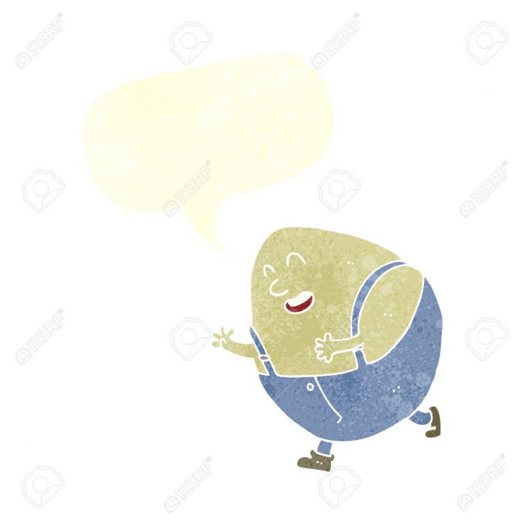 Humpty Dumpty De Personnage De Dessin Animé D'oeuf Avec Bulle serapportantà Dessin D Oeuf