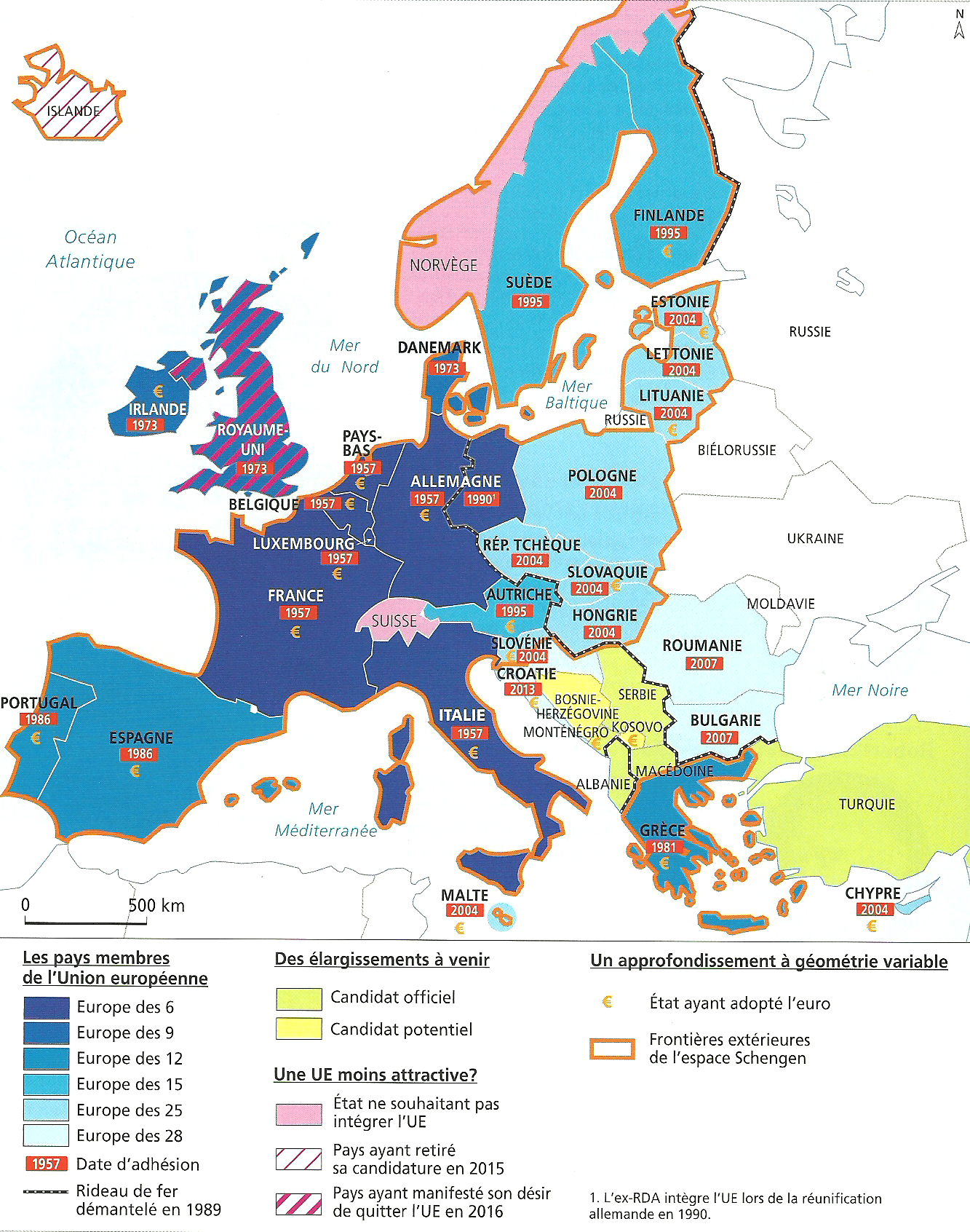I. 3. L'union Européenne Et La Démocratie – Dhg avec Carte Construction Européenne