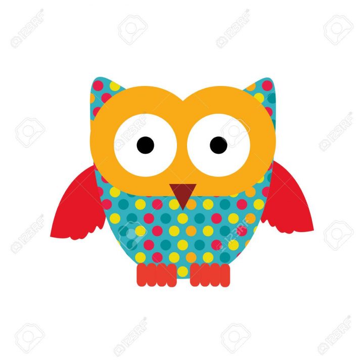 Icône De Hibou Couleur Autocollant, Image De Dessin Vectoriel Illustraction destiné Hibou Dessin Couleur