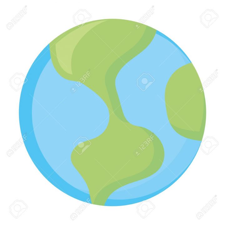 Icône Du Monde Terre Symbole Dessin Animé Vector Illustration Graphique intérieur Image De La Terre Dessin