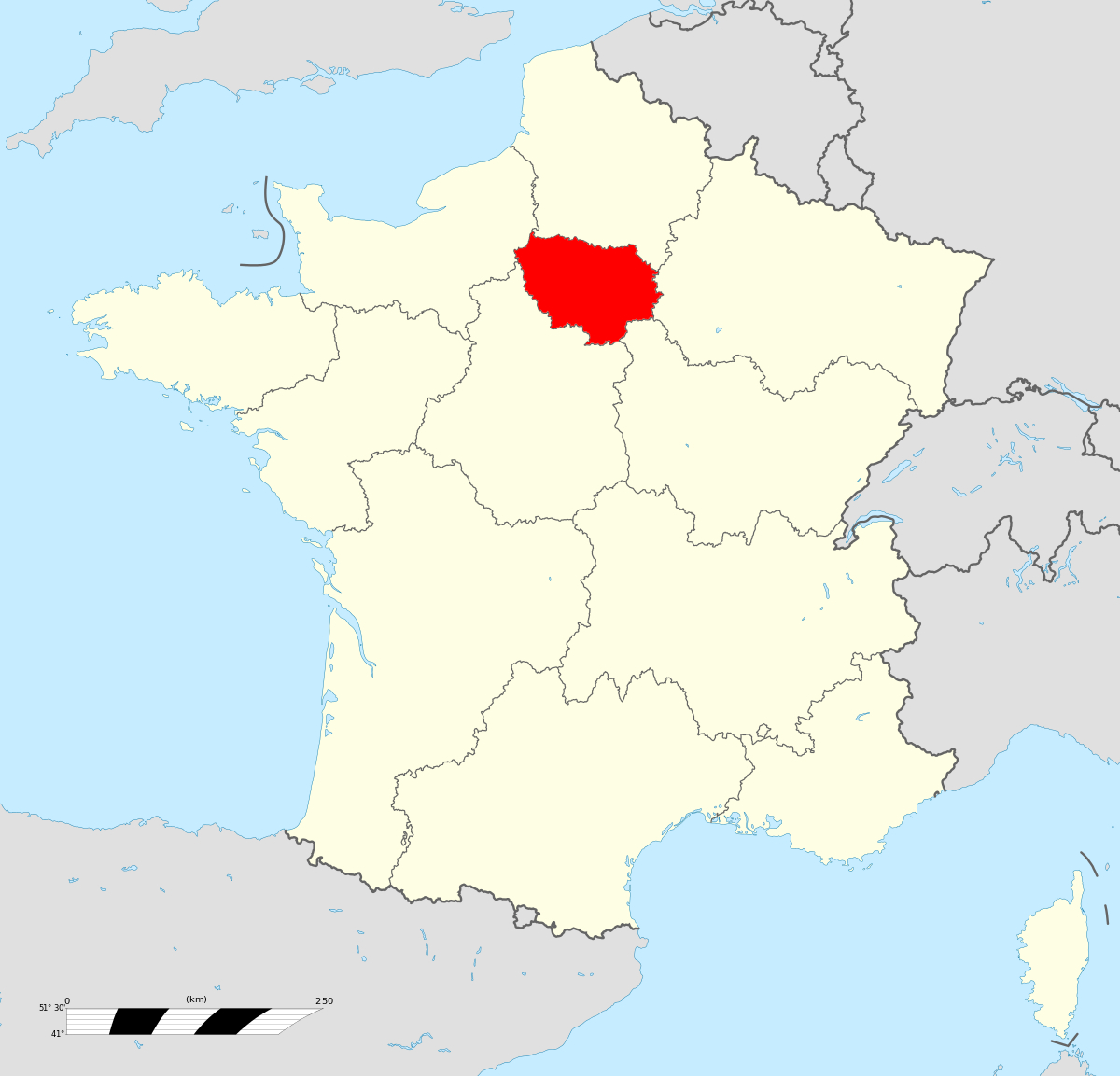 Île-De-France — Wikipédia tout Plan De La France Par Departement 