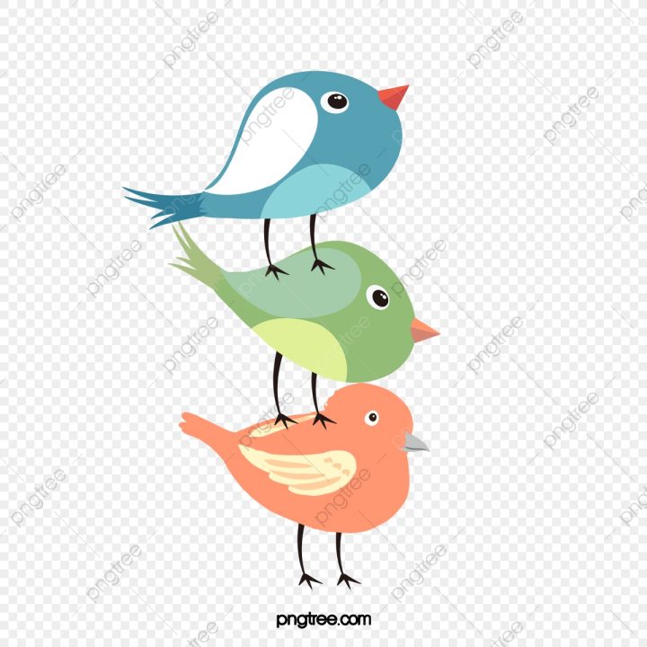 Illustration De Dessin Animé Mignon Oiseau Coloré, Raffiné avec Dessin D Oiseau Simple