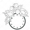 Illustration De Dessin Animé Noir Et Blanc D'horloge Pour pour Dessin D Horloge
