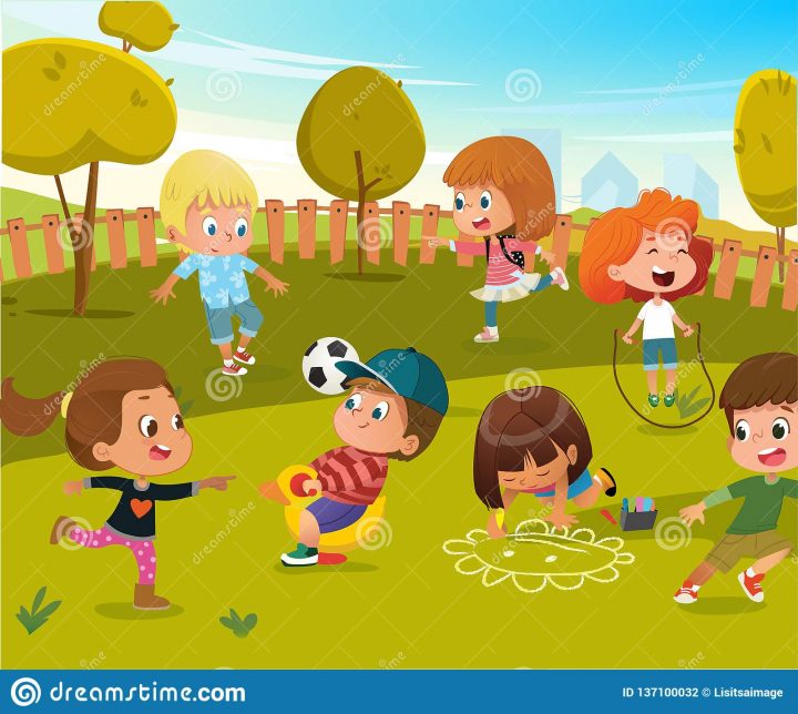 Illustration De Terrain De Jeu De Jardin D'enfants De Jeu De serapportantà Telecharger Jeux Bebe Gratuit