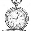 Illustration D'horloge De Poche, Dessin, Gravure, Encre à Dessin D Horloge