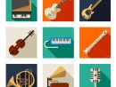 Illustration D'instruments De Musique Jeux D'icônes pour Jeu D Instruments