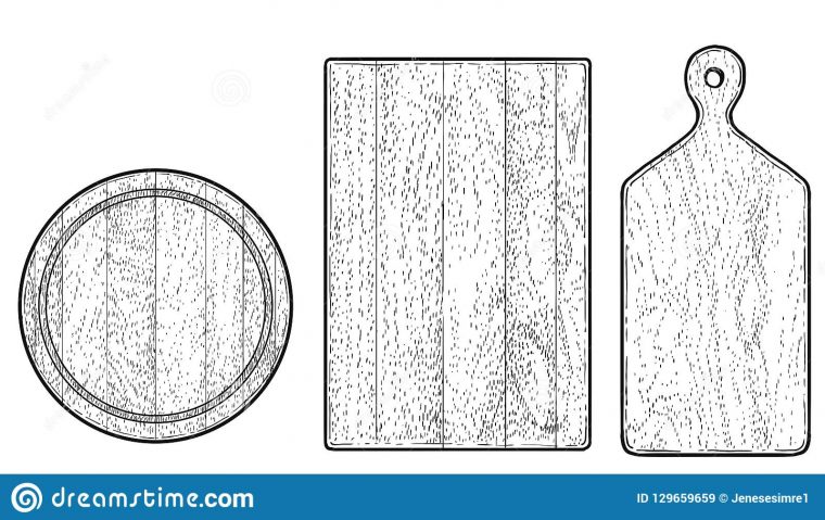 Illustration Du Bois De Planche À Découper, Dessin, Gravure à Dessin A Decouper