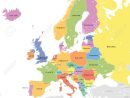 Illustration Vectorielle D'une Carte De L'europe Colorée Avec Les Pays  Européens Colorés Et Les Pays Extraeuropéens Gris à Carte De L Europe Avec Pays