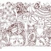 Illustration Vectorielle Enchevêtrement Zen De Champignons Dans La Forêt.  Dessin Animé, Doodle, Floral. Livre De Coloriage Anti Stress Pour Les à Dessin De Foret