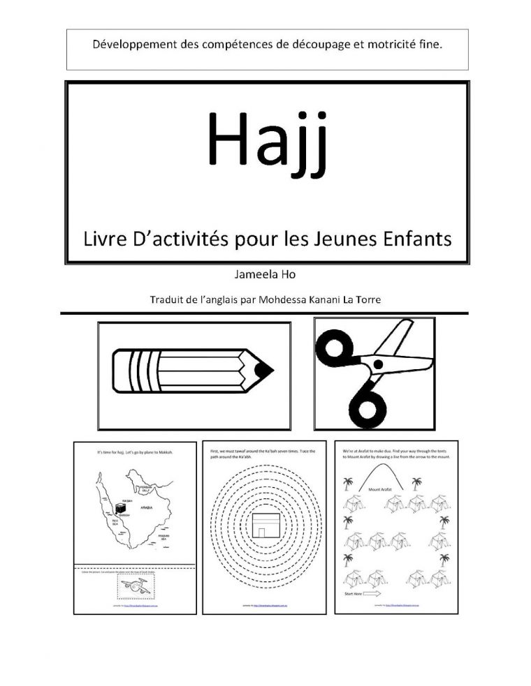 Ilma Education: Hajj: Livre D'activités Pour Les Jeunes Enfants concernant Decoupage Pour Enfant