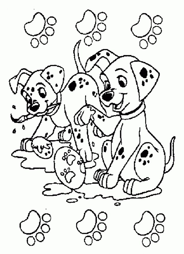 Image De Les 101 Dalmatiens À Télécharger Et Colorier concernant Coloriage De Chiot A Imprimer