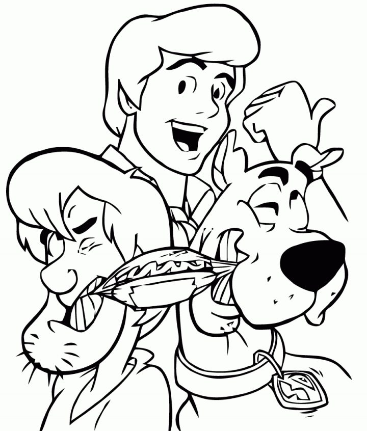 Image De Scooby Doo À Télécharger Et Colorier – Coloriage destiné Scooby Doo À Colorier