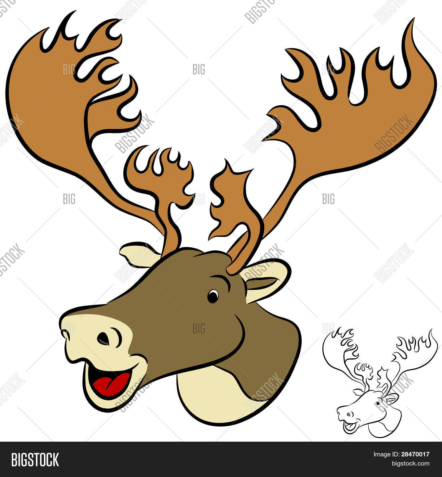 Image Et Photo De Une Image D'un (Essai Gratuit) | Bigstock pour Caribou Dessin