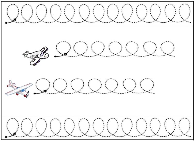 Image Les Boucles Des Avions | Schrijven, Werkbladen, Thema dedans Graphisme Maternelle A Imprimer Gratuit