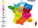 Image Vectorielle De Stock De Carte Colorée De La France avec Carte De France Nouvelles Régions