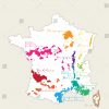 Image Vectorielle De Stock De Carte De La Région Viticole intérieur Carte De France Et Ses Régions