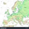 Image Vectorielle De Stock De Carte De L'altitude De L à Carte Europe Pays Capitales