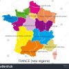 Image Vectorielle De Stock De Carte Vectorielle France intérieur Nouvelles Régions En France