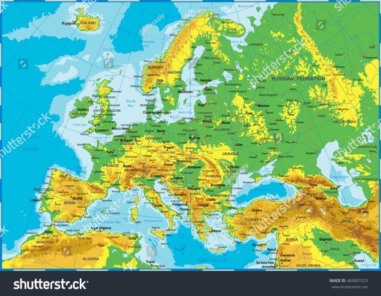 Image Vectorielle De Stock De Illustration Vectorielle Très concernant Carte De L Europe Détaillée