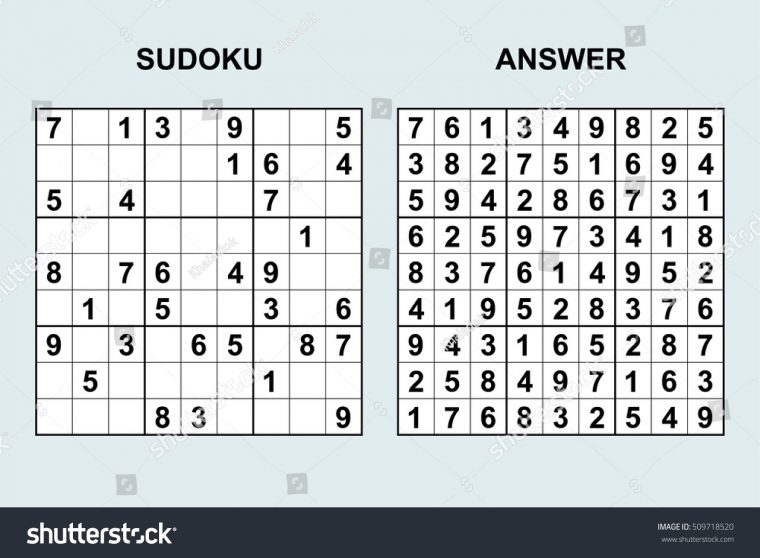 Image Vectorielle De Stock De Image Vectorielle Sudoku Avec serapportantà Jeu Le Sudoku