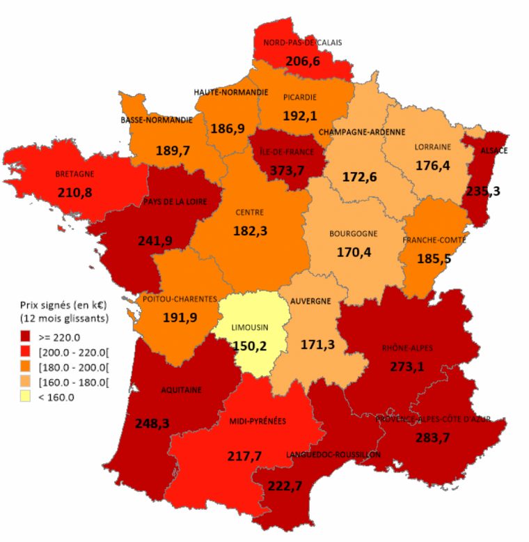 Immobilier : Combien D'années De Salaire Votre Logement Vous pour Combien De Region En France