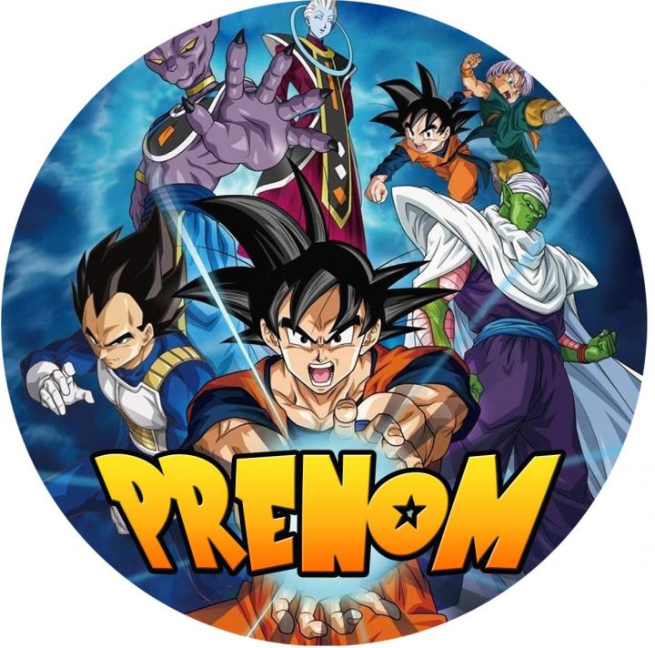 Impression Alimre Personnalisée Dragon Ball Super – Planete Gateau avec Dessin Animé De Dragon Ball Z