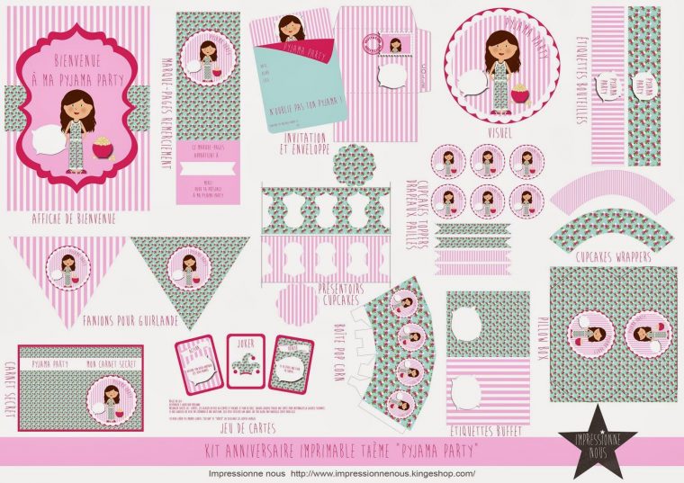 Impressionne Nous !: Kit À Imprimer "pyjama Party" | Soirée destiné Jeux De Fille 9 Ans