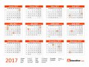 Imprimer Calendrier 2017 Gratuitement - Pdf, Xls Et Jpg à Calendrier 2017 En Ligne