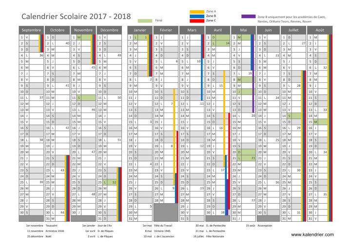 Imprimer Calendrier 2018 Gratuitement – Pdf, Xls Et Jpg à Calendrier 2019 Avec Jours Fériés Vacances Scolaires À Imprimer