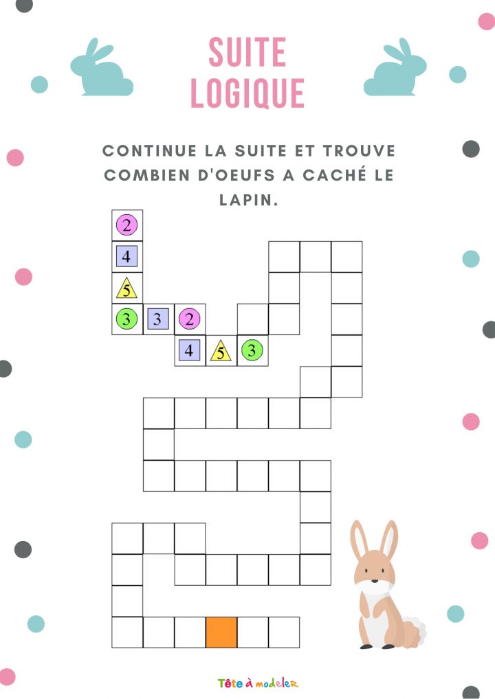 Imprimer La Suite Logique 3 – Tête À Modeler à Trouver Les Erreurs À Imprimer