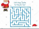 Interesting Maze Kids Funny Santa Game Stok Vektör (Telifsiz dedans Rebus Noel