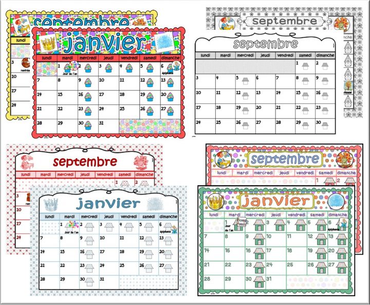 Ipotâme .tâme: 7 Modèles De Calendriers Pour La Classe serapportantà Calendrier Ludique À Imprimer