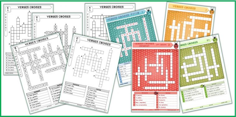 Ipotâme .tâme: Conjugaison : Mots Croisés Des Verbes avec Mots Mélés À Imprimer Cm1