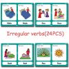 Irrégulière Verbes Anglais Mot Carte Flashcards Jeux Puzzle pour Mot Pour Enfant