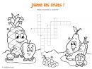 J'aime Les Fruits : Mots-Croisés Enfant, À Imprimer Et Colorier dedans Mots Croisés Enfants À Imprimer