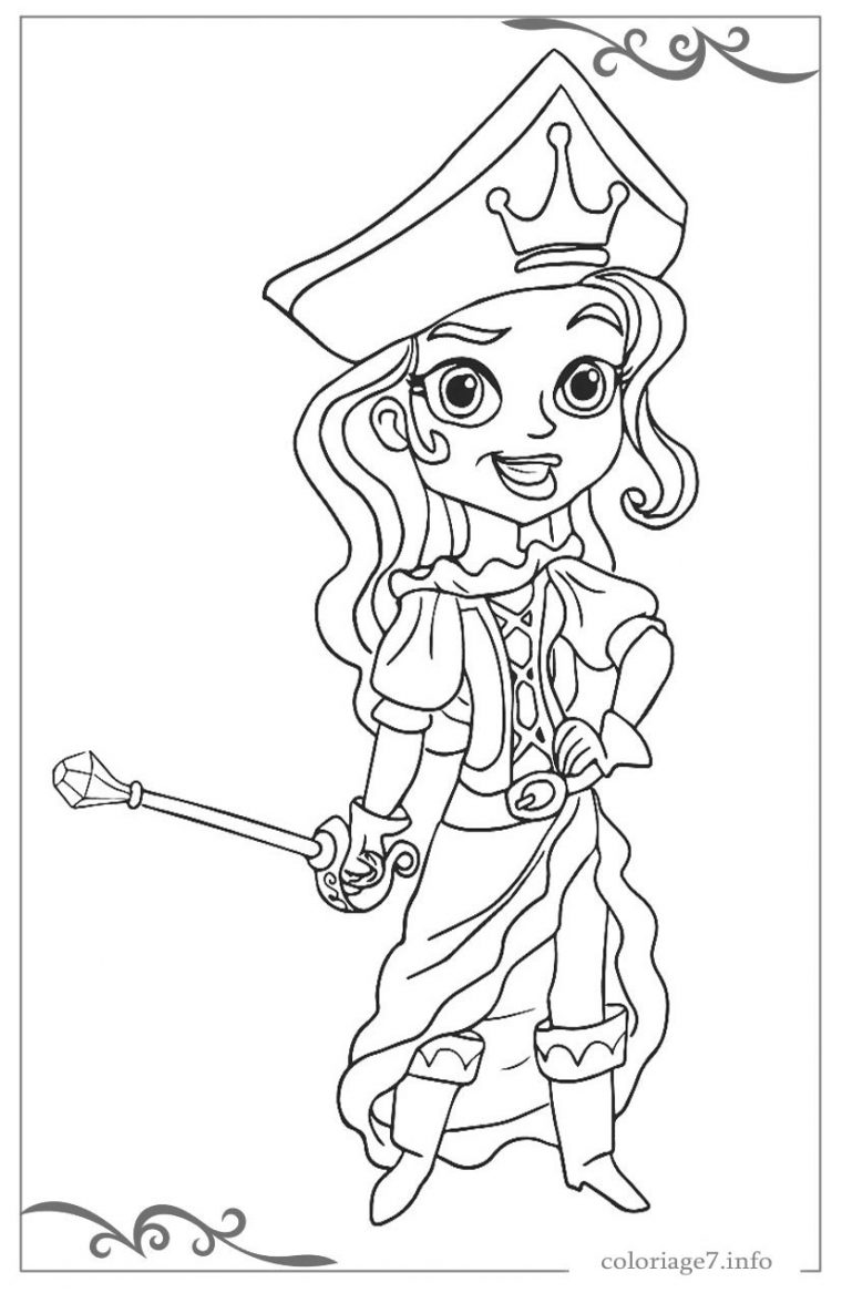 Jake Et Les Pirates Du Pays Imaginaire De Coloriages Pour pour Dessin A Imprimer De Pirate