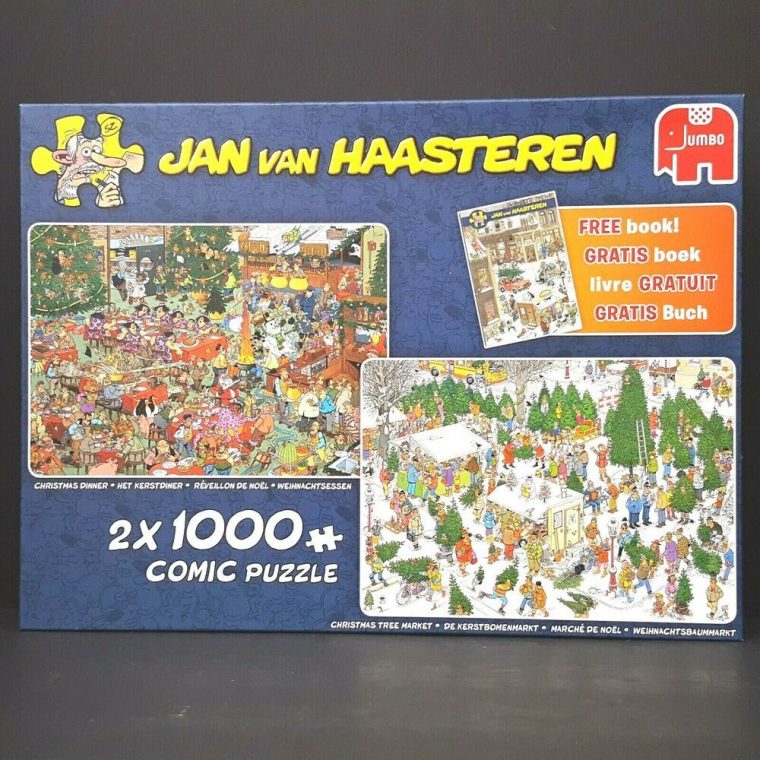 Jan Van Haasteren Christmas Tree Market Christmas Dinner 2 X pour Puzzle Photo Gratuit