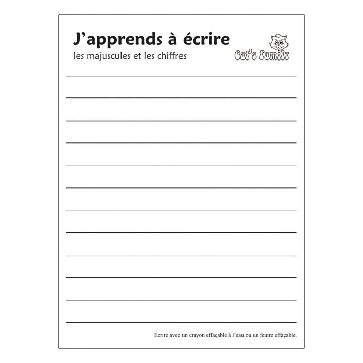 J'apprends A Ecrire Les Majuscules Et Les Chiffres – Hoptoys destiné Apprendre A Ecrire Les Lettres En Majuscule