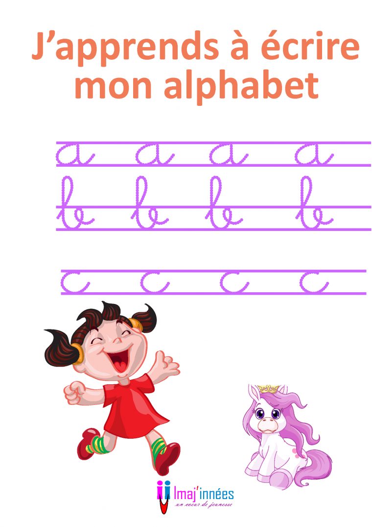 J'apprends À Écrire Mon Alphabet | Imaj'innées encequiconcerne Ecrire L Alphabet