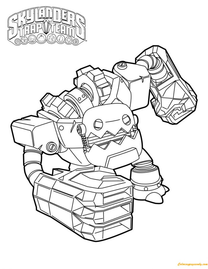 Jawbreaker Coloring Page – Free Coloring Pages Online tout Dessin De Skylanders