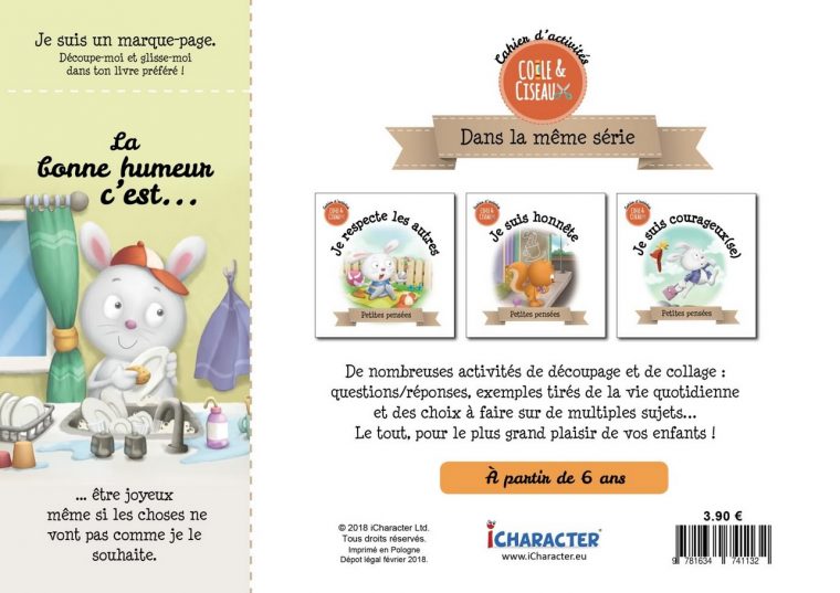 Je Suis De Bonne Humeur – Cahier D'activités – Librairie intérieur Decoupage Pour Enfant