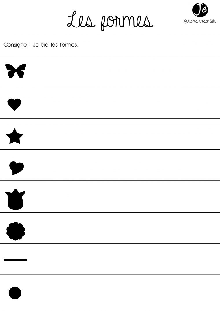 Je Trie Les Formes | Jouonsensemble tout Activité 3 Ans Imprimer