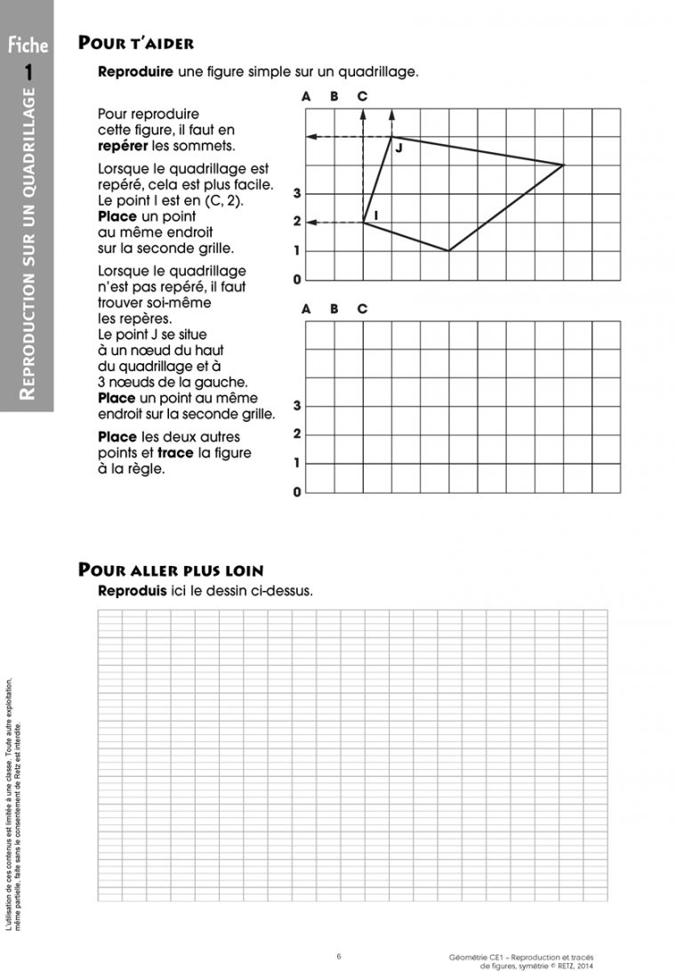 Jean-Luc Caron, André Michel – Géométrie Ce1 : Reproduction encequiconcerne Reproduction De Figures Sur Quadrillage Ce1