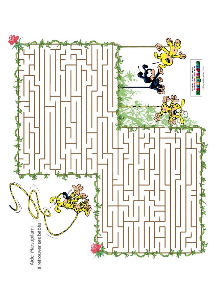 Jeu À Imprimer Labyrinthe | Marsupilami, Labyrinthe À serapportantà Labyrinthe A Imprimer