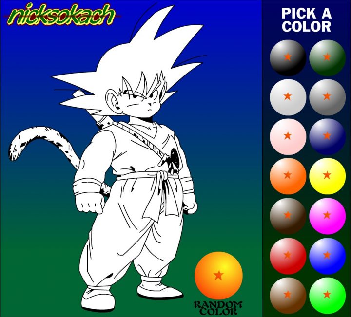 Jeu Coloriage Dragon Ball : Jeu De Coloriage En Ligne Gratuit serapportantà Dessin À Colorier En Ligne Gratuit