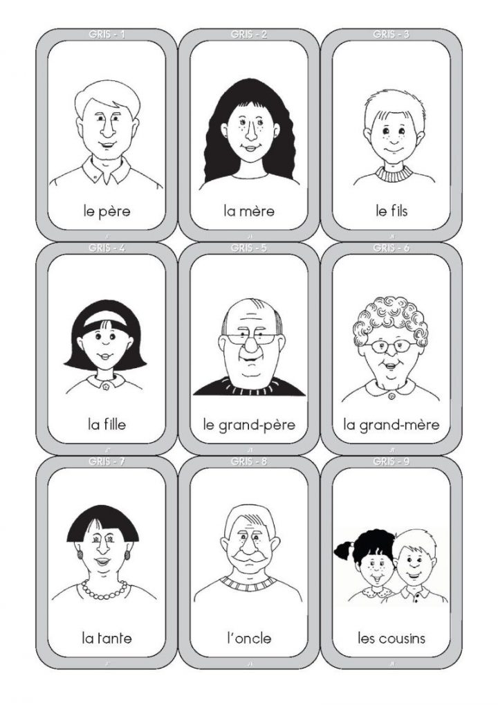 Jeu De 7 Familles A Colorier – Votre Image Id-3 Sur encequiconcerne Jeu En Anglais À Imprimer