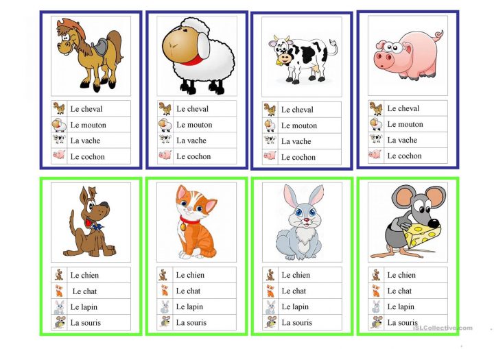 Jeu De 7 Familles – Les Animaux – Français Fle Fiches destiné Jeux D Animaux Gratuit