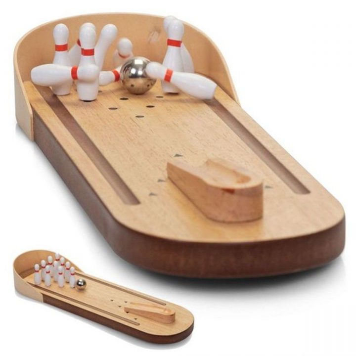 Jeu De Bowling En Bois – Taille : Tu | Cadeaux En Bois, Jeux intérieur Jeux De Bouligue