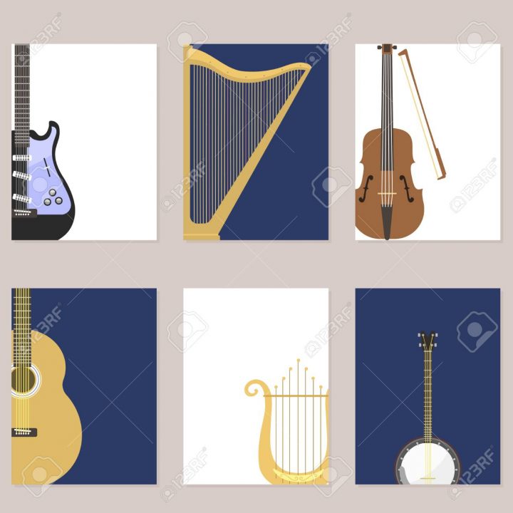 Jeu De Cartes À Cordes Avec Instruments De Musique Outil De Son Orchestre  Classique Art Et Symphonie Acoustique Illustration Vectorielle De Violon En à Jeu Des Instruments De Musique